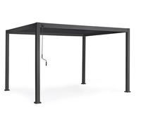 Pergola Ocean 3x4 m in Alluminio Verniciato con Tetto Lamellare Orientabile Antr