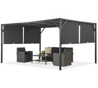 Pergola per terrazza in metallo Santorini 3 x 4 m antracite Garden Point