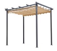 Giardini del Re Pergola in Alluminio da Esterno Giardino con Telo Retrattile cm 300x400x230h