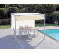 Pergola quadrata 3x3 m in metallo bianco opaco - Vico GAZ 508.