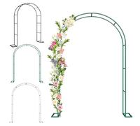 Pergolato ad arco da giardino in metallo, struttura robusta per piante rampicanti, matrimoni, feste e cerimonie, elegante decorazione per esterni per vialetti ed eventi in giardino