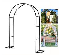 Pergolato da giardino in metallo con basi for piante rampicanti, arco da matrimonio nero, pergolato for viti, arco extra alto(W120 x H220cm)