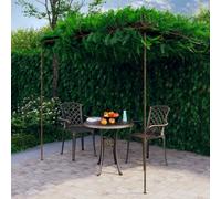 vidaXL Pergolato da Giardino Marrone Anticato 3x3x2,5 m in Ferro