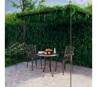 Pergolato da giardino marrone anticato 4x3x2,5 m in ferro