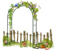 Pergolato da giardino nero - Ferro per piante rampicanti, decorazione da giardino per interni ed esterni, arco nuziale, disponibile in 0,8 x 2,0 m, 1,4 x 2,3 m, 2 x 2,3 m, 2,8 x 2,2 m (verde)