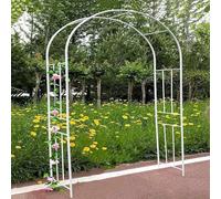 Pergolato da giardino regolabile in metallo, traliccio da 1,8 a 2,4 m per piante rampicanti, supporto durevole per flussi e viti, decorazione perfetta per esterni per giardini e patii