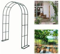 Pergolato da Giardino Telaio in Acciaio Arco Larghezza 80-350 Cm Arco A Traliccio A Rosa Arco A Palloncino Staccabile Archi A Pergola in Metallo per Pianta Rampicante, Green, 80x200cm/2.6x6.6ft