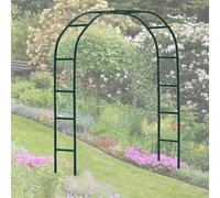 Pergolato in metallo for giardino con base rimovibile, robusto e stabile, archi for rose, supporto for fiori, 160 cm, traliccio for piante in metallo(Dark-green,80x200cm)