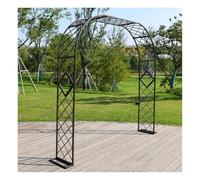 Pergolato in metallo for giardino, resistente supporto piante rampicanti da esterno, rose e fiori, supporto decorativo for piante floreali.(Brass,2.2x2.3x0.4m)