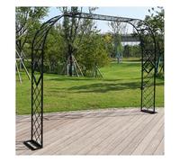 Pergolato in metallo for giardino, resistente supporto piante rampicanti da esterno, rose e fiori, supporto decorativo for piante floreali.(Black,3x2.3x0.4m)