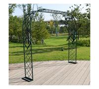 Pergolato in metallo for giardino, resistente supporto piante rampicanti da esterno, rose e fiori, supporto decorativo for piante floreali.(Green,2.6x2.3x0.4m)