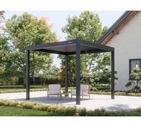 PERGOLUX Pergola 4 Bioclimatica 3x3m, Manuale, Autoportante, Nero