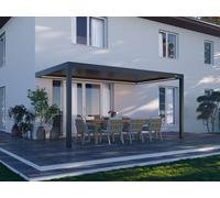 PERGOLUX Pergola 4 Pro Bioclimatica 3x5m, Motorizzata, Addossata, Nero