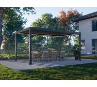 PERGOLUX Pergola 4 Pro Bioclimatica 3x5m, Motorizzata, Autoportante, Nero
