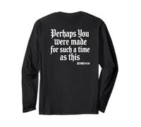 Perhaps You Were Created for Such A Time As This Bible Verse Maglia a Manica