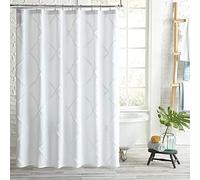 Peri Home Tenda da doccia in ciniglia e cotone, 183 x 183 cm, colore: bianco