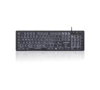 PERIBOARD 317 Tastiera Retroilluminata LED Bianchi USB Cablata Full size Lettere