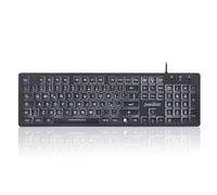 PERIBOARD 317 Tastiera Retroilluminata LED Bianchi USB Cablata Full size Lettere