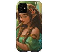 Peridot Forest Fairy Elfen Girl Flauto ali di farfalla Custodia per iPhone 11