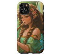 Peridot Forest Fairy Elfen Girl Flauto ali di farfalla Custodia per iPhone 11 Pro