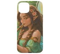 Peridot Forest Fairy Elfen Girl Flauto ali di farfalla Custodia per iPhone 15 Plus