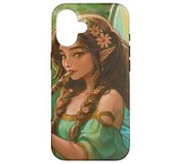 Peridot Forest Fairy Elfen Girl Flauto ali di farfalla Custodia per iPhone 16