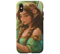 Peridot Forest Fairy Elfen Girl Flauto ali di farfalla Custodia per iPhone X/XS