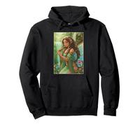 Peridot Forest Fairy Elfen Girl Flauto ali di farfalla Felpa con Cappuccio