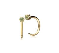 Peridoto Tirare Attraverso Cerchio Orecchini IN 9ct Oro Giallo