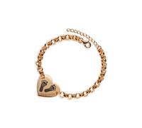 PERIMADE Braccialetto con cuore con impronte digitali personalizzato, braccialetto con testo scritto a mano effettivo, in argento Sterling 925, regalo commemorativo per mamma, migliore amica, No