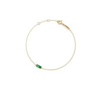 PERIMADE Braccialetto con pietra portafortuna per donne, placcato oro, delicato braccialetto con pietra portafortuna baguette, in argento Sterling 925, gioielli non ossidanti per sua mamma, moglie