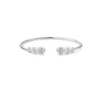 PERIMADE Braccialetto da donna in moissanite a sei pietre, placcato oro 18 carati, in argento Sterling 925, con moissanite a taglio rotondo, ideale come regalo per anniversario, anniversario di