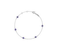 PERIMADE Braccialetto multicolore con occhio del diavolo da donna, placcato oro, regolabile, braccialetto portafortuna a catena, venduto in argento Sterling 925, ipoallergenico, smaltato, gioiello di