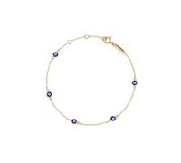 PERIMADE Braccialetto multicolore con occhio del diavolo da donna, placcato oro, regolabile, braccialetto portafortuna a catena, venduto in argento Sterling 925, ipoallergenico, smaltato, gioiello di