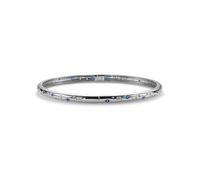 PERIMADE Braccialetto rigido da donna, in argento Sterling 925 con zirconia cubica blu stellata con luna e stella, bracciale aperto impilabile, alla moda, regalo per compleanno, anniversario, amicizia