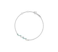 PERIMADE Cavigliera da donna placcata oro, con onde dell'oceano, ipoallergenica, in argento Sterling 925, regolabile, multicolore, con zirconia cubica, cavigliera alla moda, accessorio da spiaggia
