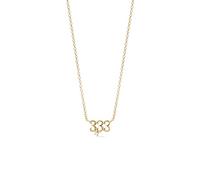 PERIMADE Collana con ciondolo a forma di angelo placcato con scritta in lingua inglese "Dio e numero numerico fortunato", da donna, ipoallergenico, in argento Sterling 925, minimalista, regalo di