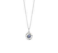 PERIMADE Collana con ciondolo a forma di fiore di rosa, in argento Sterling 925, con proiezione di immagini personalizzate, gioiello commemorativo per compleanno, da donna, argento, one size, Argento