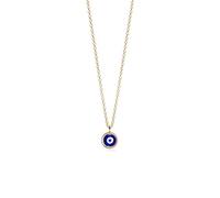 PERIMADE Collana con ciondolo a forma di occhio di malocchio placcato oro, in argento Sterling 925, delicata collana turca blu contro il malocchio, regalo di compleanno per San Valentino, protezione
