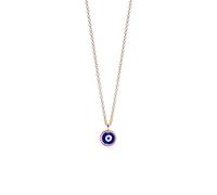PERIMADE Collana con ciondolo a forma di occhio di malocchio placcato oro, in argento Sterling 925, delicata collana turca blu contro il malocchio, regalo di compleanno per San Valentino, protezione