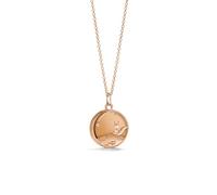 PERIMADE Collana con medaglione personalizzabile con immagine da donna, medaglione personalizzato con volpe e piccolo principe che contiene foto, incisione personalizzata testo commemorativo collana