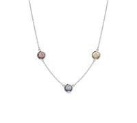 PERIMADE Collana con proiezione di immagini a cerchio personalizzata con tripla foto, testo personalizzato e amore in 100 lingue Collana a catena a strati Delicato regalo di compleanno per le donne
