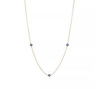 PERIMADE Collana da donna con ciondolo a forma di occhio di malocchio, in argento Sterling 925 placcato oro 18 carati, smaltato, ipoallergenica, regalo di compleanno o anniversario, Argento sterling