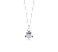 PERIMADE Collana personalizzata con proiezione di immagini a razzo, ciondolo con foto commemorativa, in argento Sterling 925, testo personalizzato e amore in 100 lingue, collana di memoria da donna