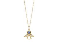 PERIMADE Collana placcata oro con foto personalizzata con immagine all'interno, testo personalizzato e amore in 100 lingue con proiezione di ali d'angelo, regalo commemorativo in argento Sterling