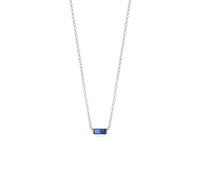 PERIMADE Delicata collana con ciondolo a forma di baguette con pietra portafortuna personalizzata placcata oro 18 carati, collana a strati da donna, in argento Sterling 925 ipoallergenico, regalo alla