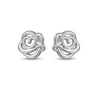 PERIMADE Delicati orecchini a perno a forma di rosa da donna, in argento Sterling 925 placcato oro 18 carati, con nodo d'amore, non si ossidano, alla moda, regalo di compleanno, anniversario, amicizia