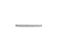 PERIMADE Moissanite, anello di fidanzamento in argento Sterling 925, colore D, purezza VVS1, moissanite, impilabile, da donna, placcato in oro 18 carati, anello a fascia eternity ipoallergenico