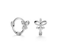 PERIMADE Orecchini a cerchio da donna, placcati in oro 18 carati, delicati in argento Sterling 925, ipoallergenici, con fiocco, non si ossidano, regalo di compleanno o amicizia, Argento sterling, Non