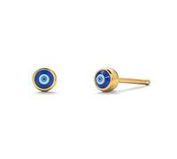 PERIMADE Orecchini a perno da donna, placcati in oro, in argento Sterling 925, con occhio blu turco, ipoallergenici, non si ossidano, gioielli per compleanno, Natale, amicizia, oro